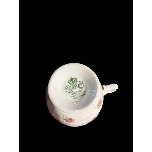 VTG Footed Denitasse Cup & Saucer Set Rosedale (Pink Roses, Crocus Shape) by Joh - Picture 6 of 8